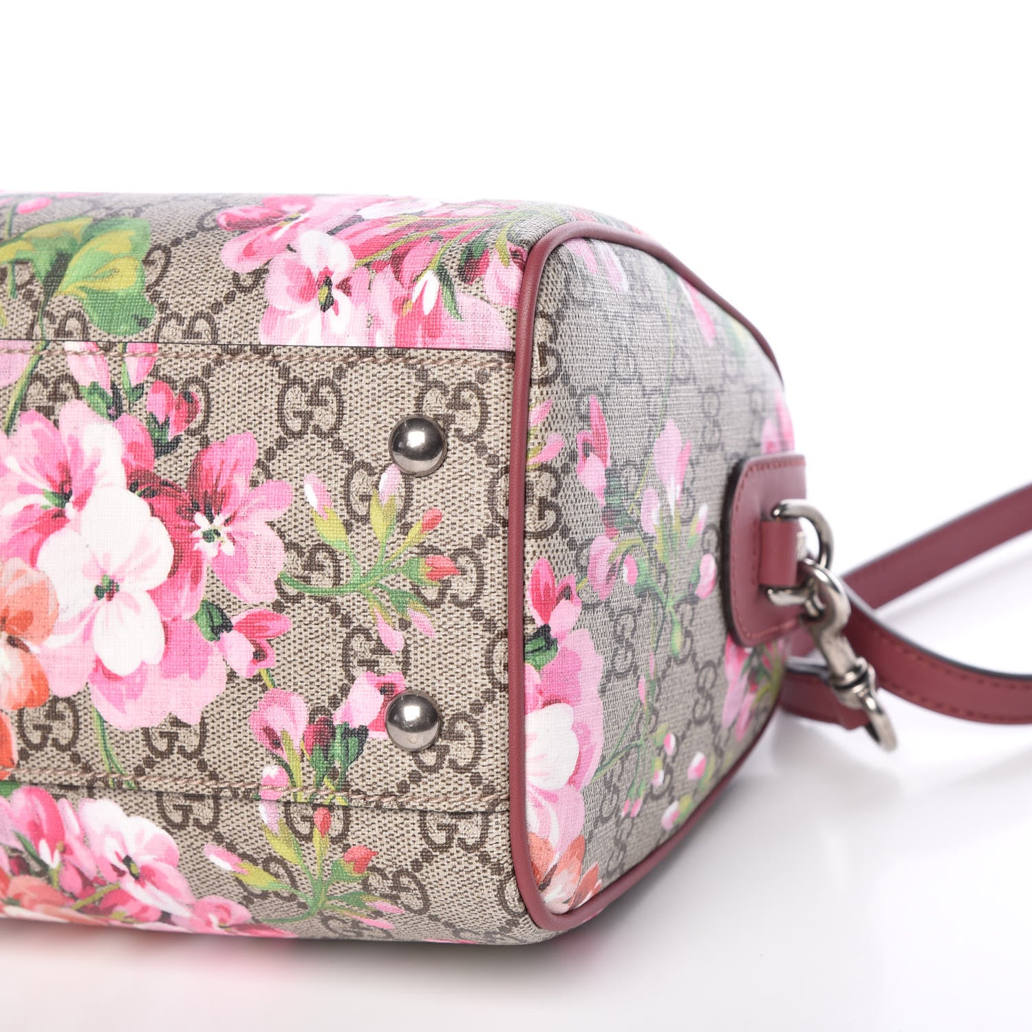 Gucci GG Supreme Monogram Blooms Small Boston Beige Multicolor Dry Rose 11 of 11
