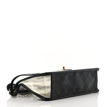 Chanel Lambskin PVC Sand By The Sea Flap With Pearl Strap Black 4 of 12