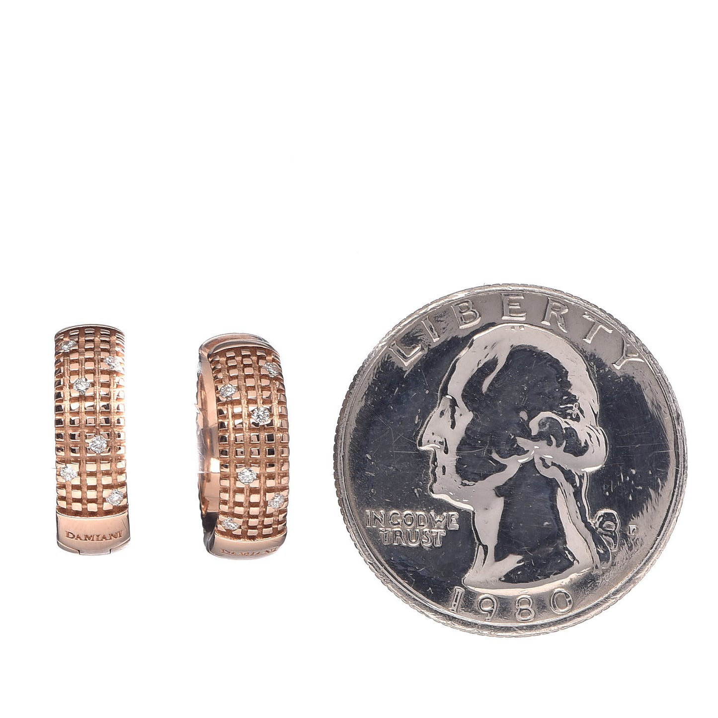 18K Rose Gold Diamond Metropolitan Hoop Earrings