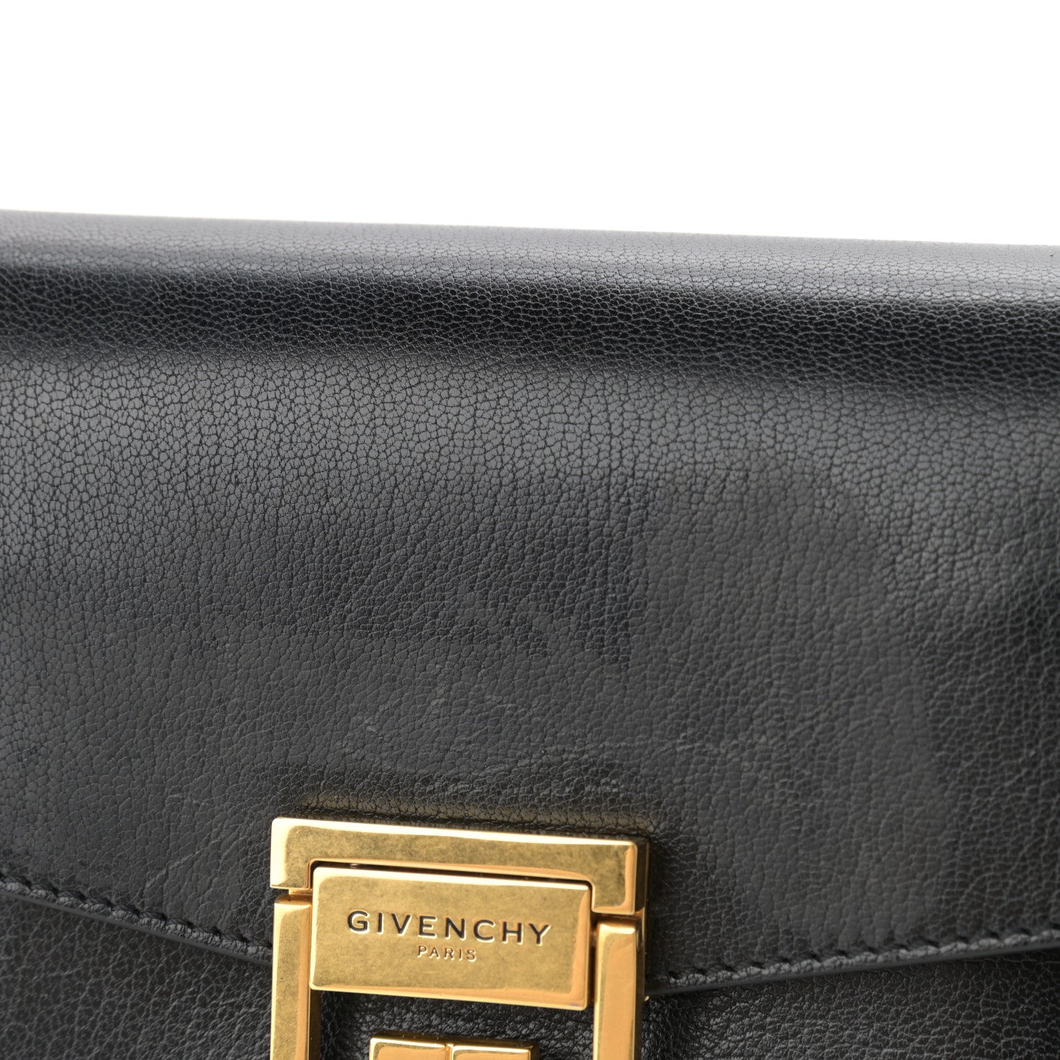 Givenchy Calfskin Suede Leopard Print Small GV3 Shoulder Bag Black Chestnut 10 of 12