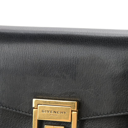 Givenchy Calfskin Suede Leopard Print Small GV3 Shoulder Bag Black Chestnut 10 of 12