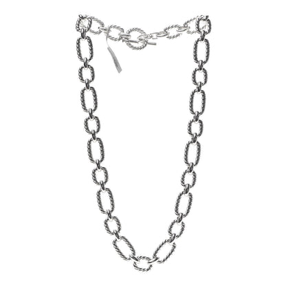 David Yurman Sterling Silver 12.5mm Cushion Link Chain Necklace 3 of 5