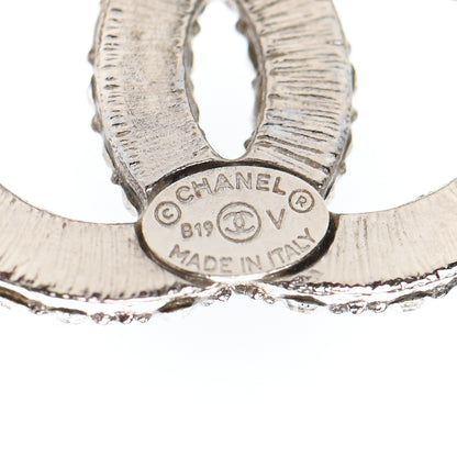 Chanel Crystal CC Earrings Silver 4 of 4