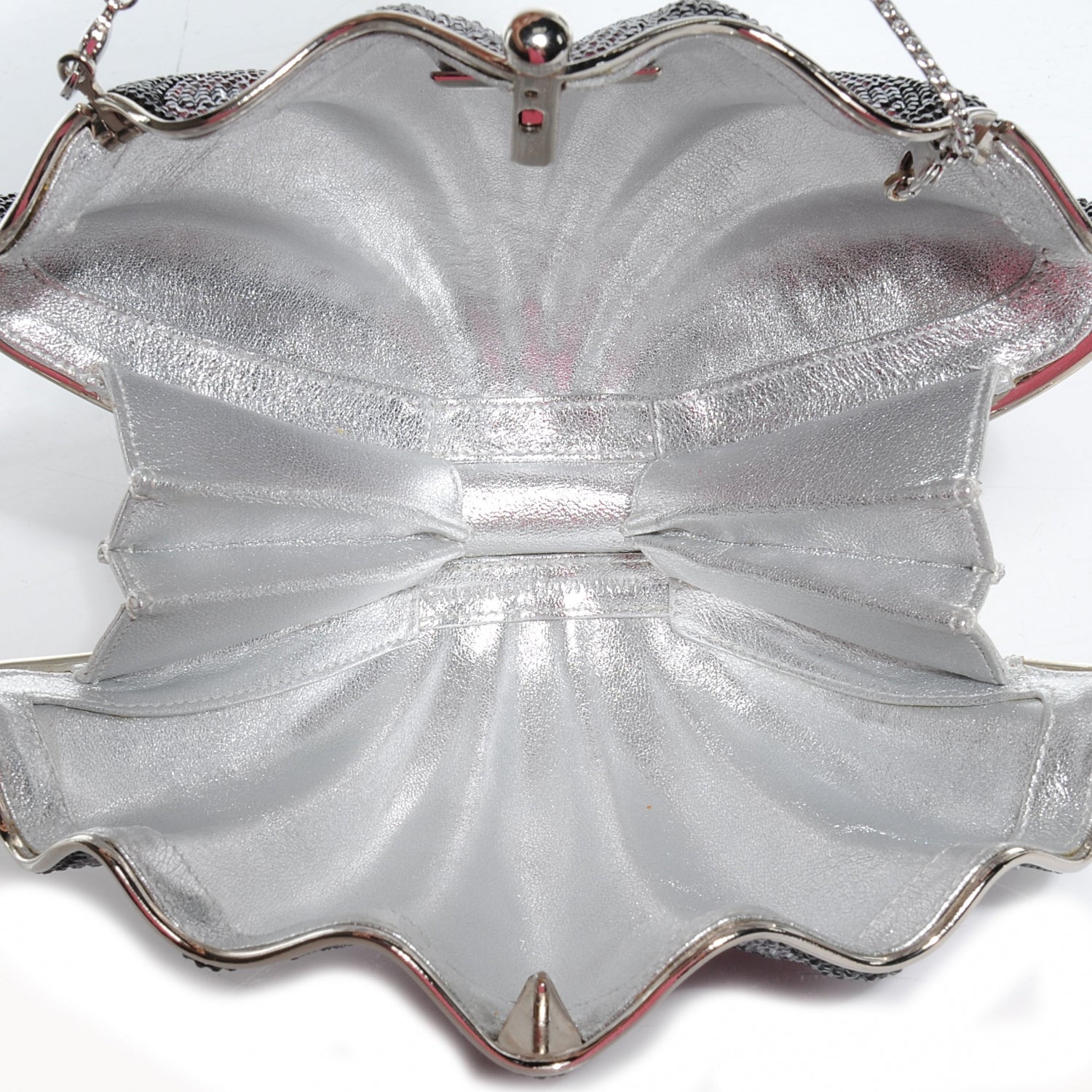 Judith Leiber Crystal Clamshell Minaudiere Evening Bag Clutch 5 of 7