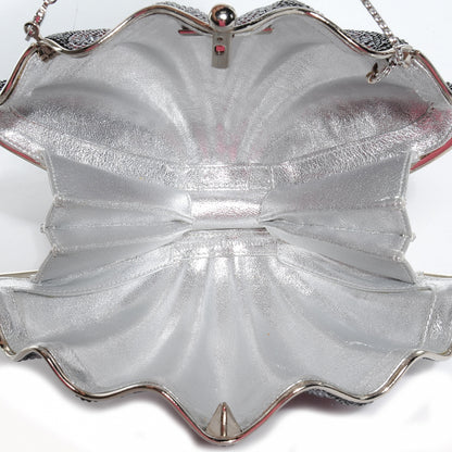 Judith Leiber Crystal Clamshell Minaudiere Evening Bag Clutch 5 of 7