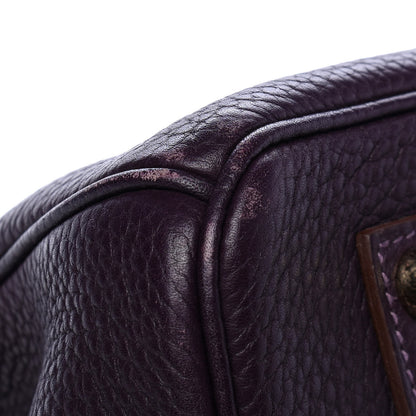 Hermes Taurillon Clemence Birkin 35 Raisin 11 of 12