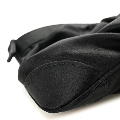 Salvatore Ferragamo Satin Crystal Chain Clutch Black 8 of 9