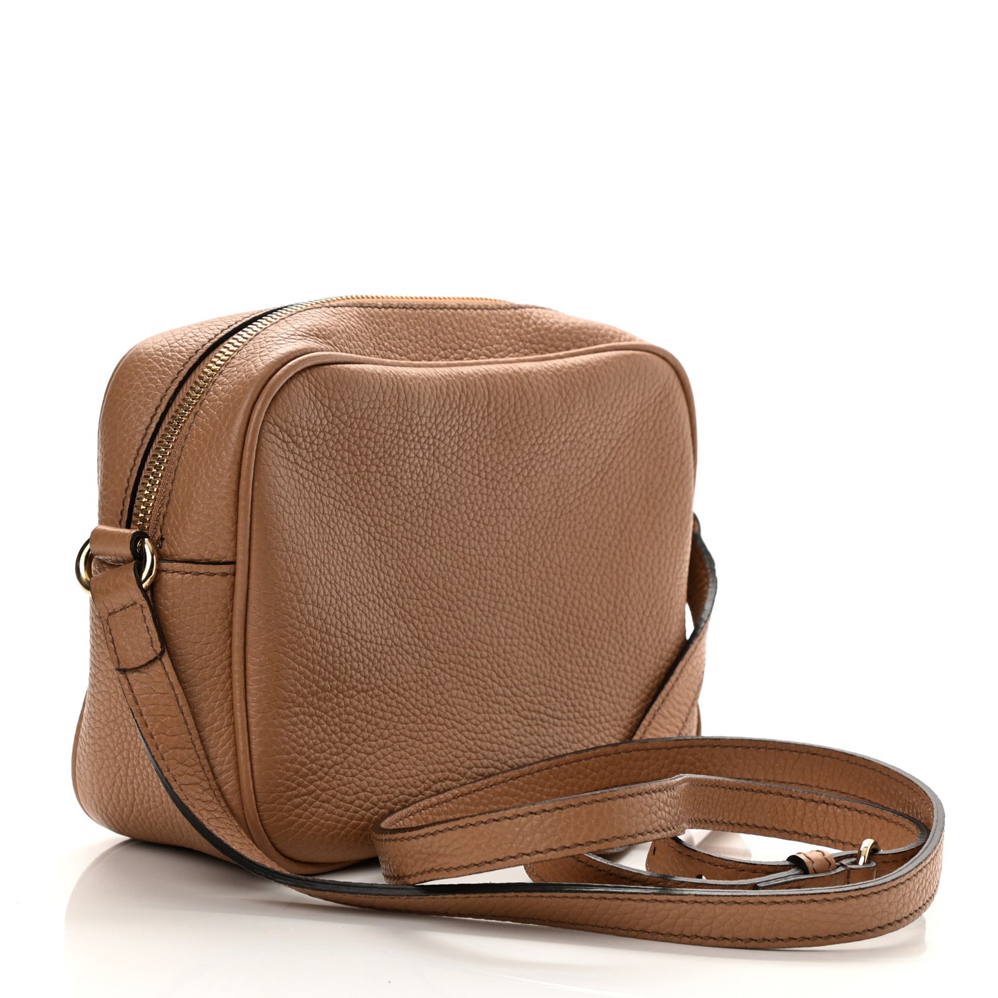 Pebbled Calfskin Small Soho Disco Bag Rose Beige