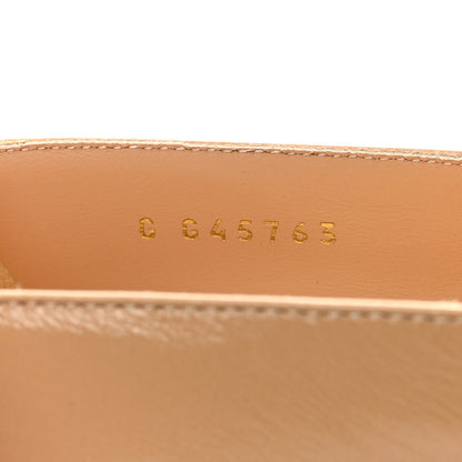 Chanel Lambskin Grosgrain Pointed Toe CC Ballet Flats 38 Beige Black 9 of 9