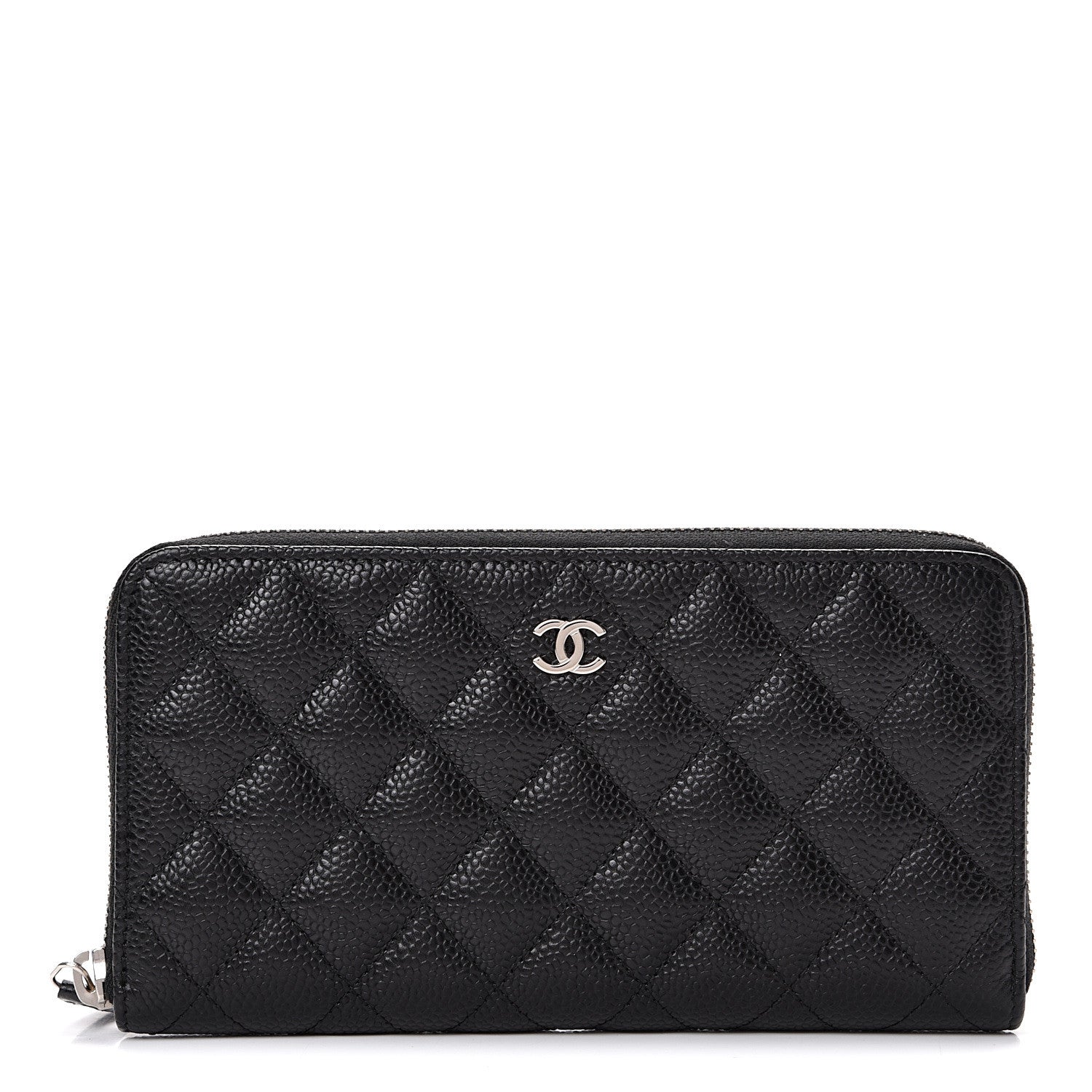 Chanel Caviar Quilted Large Gusset Zip Around Wallet Black 1 of 8