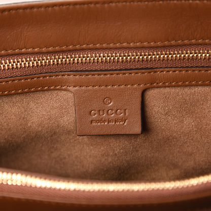 Gucci GG Supreme Monogram Calfskin Padlock Slip Pocket Shoulder Bag Beige Cuir 9 of 13