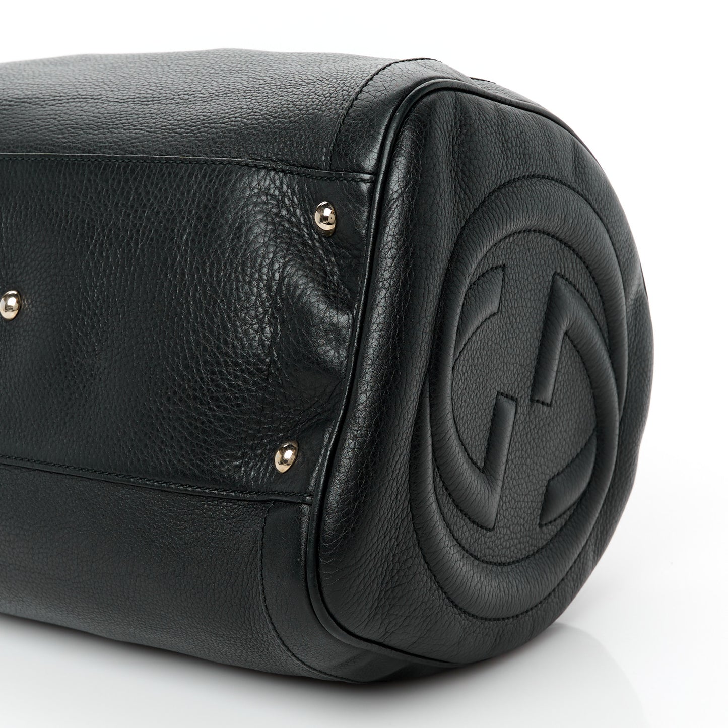 Pebbled Calfskin Medium Soho Boston Black