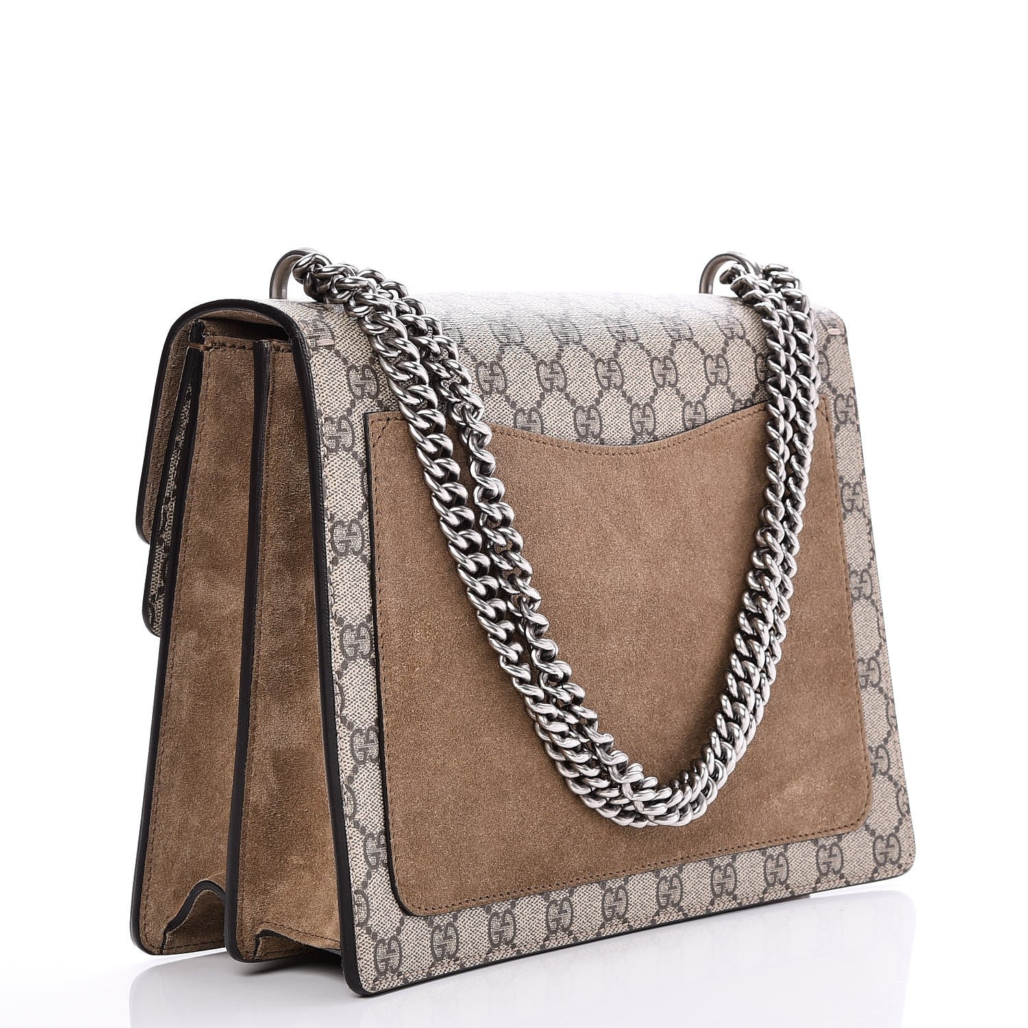 Gucci GG Supreme Monogram Medium Dionysus Shoulder Bag Taupe 4 of 9