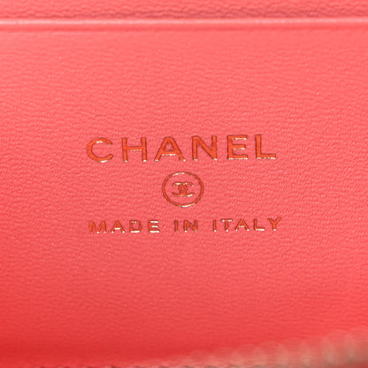 Chanel Lambskin Quilted Small Charming Top Handle Vanity Case With Chain Pink 6 of 11