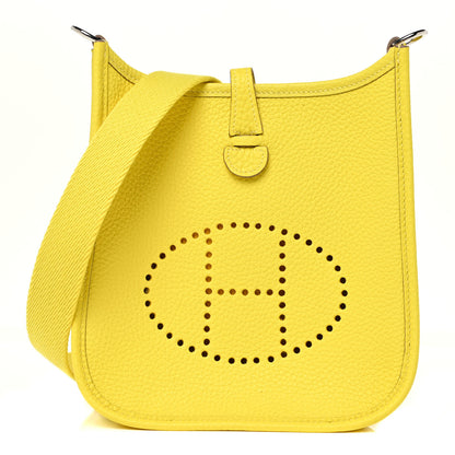 Hermes Taurillon Clemence Evelyne TPM Lime 1 of 10
