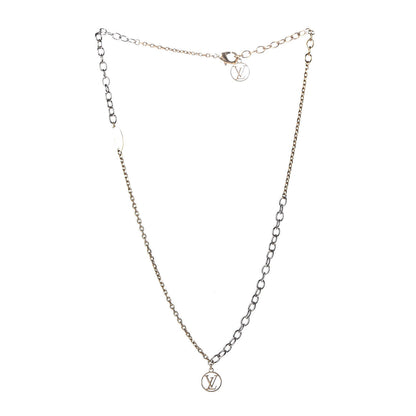 Louis Vuitton Logomania Necklace Silver Gold 4 of 7
