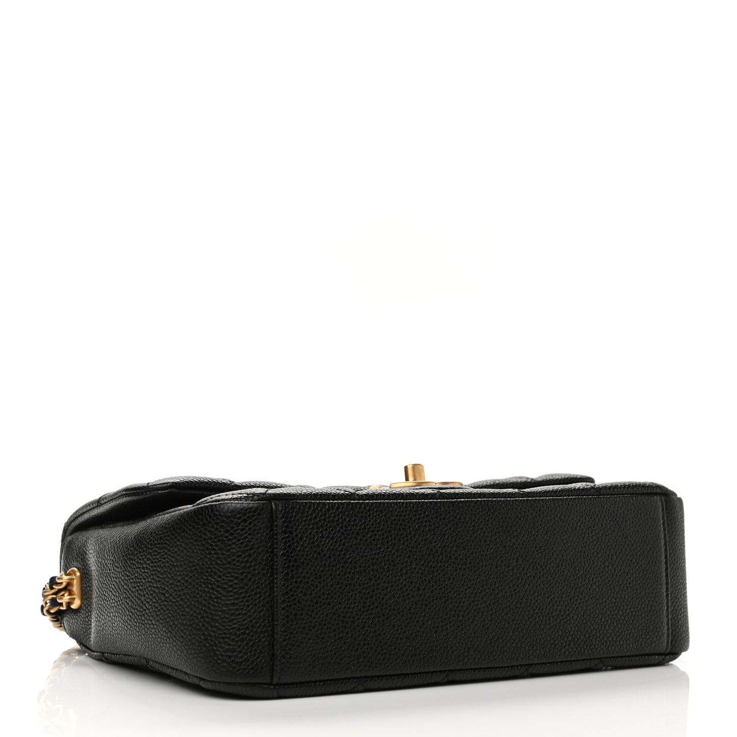 Caviar Quilted Chain Soul Flap Black