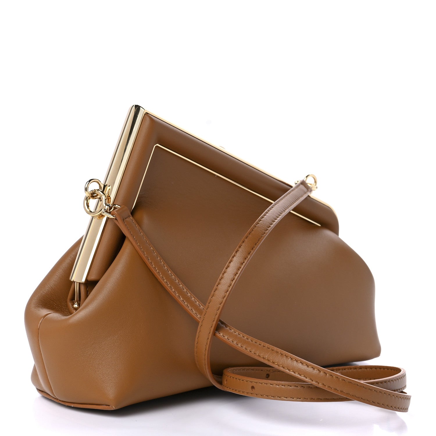 Fendi Shiny Nappa Small Fendi First Caramello 3 of 10