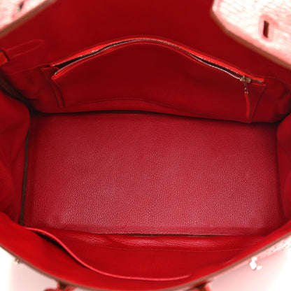 Hermes Matte Porosus Crocodile Birkin 35 Bougainvillea 5 of 12