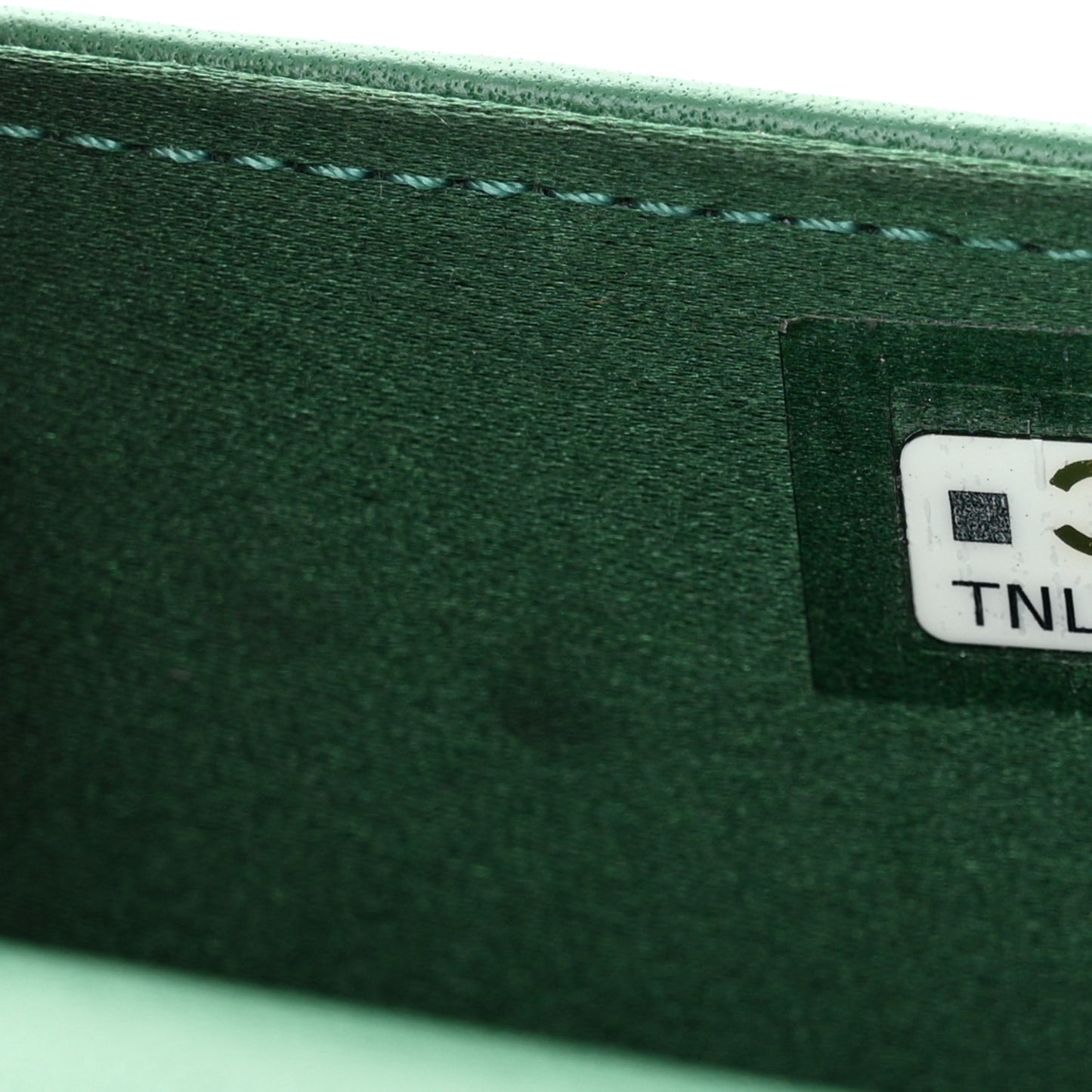 Lambskin Crystal Diamante Clutch With Chain Green