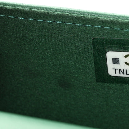 Chanel Lambskin Crystal Diamante Clutch With Chain Green 8 of 11