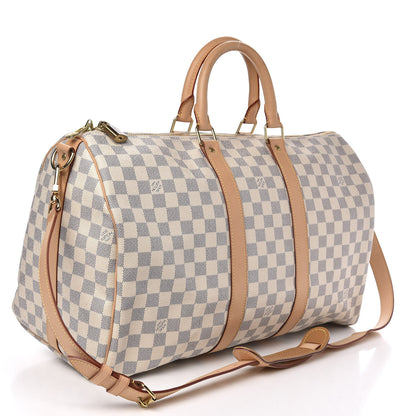 Louis Vuitton Damier Azur Keepall Bandouliere 45 3 of 10