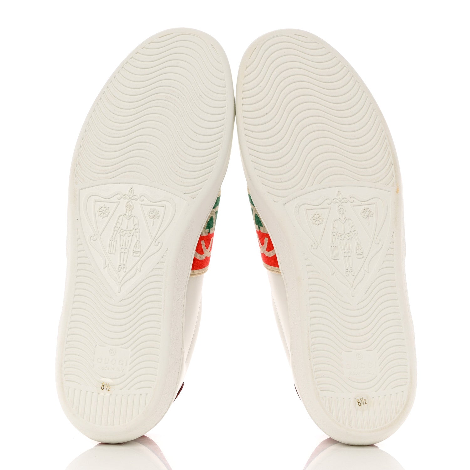 Gucci Calfskin Web Interlocking G Mens Ace Sneakers 8.5 White 5 of 9