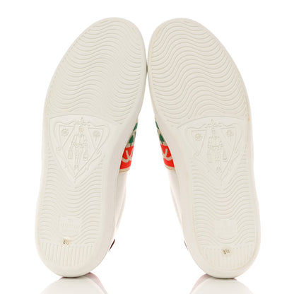Gucci Calfskin Web Interlocking G Mens Ace Sneakers 8.5 White 5 of 9