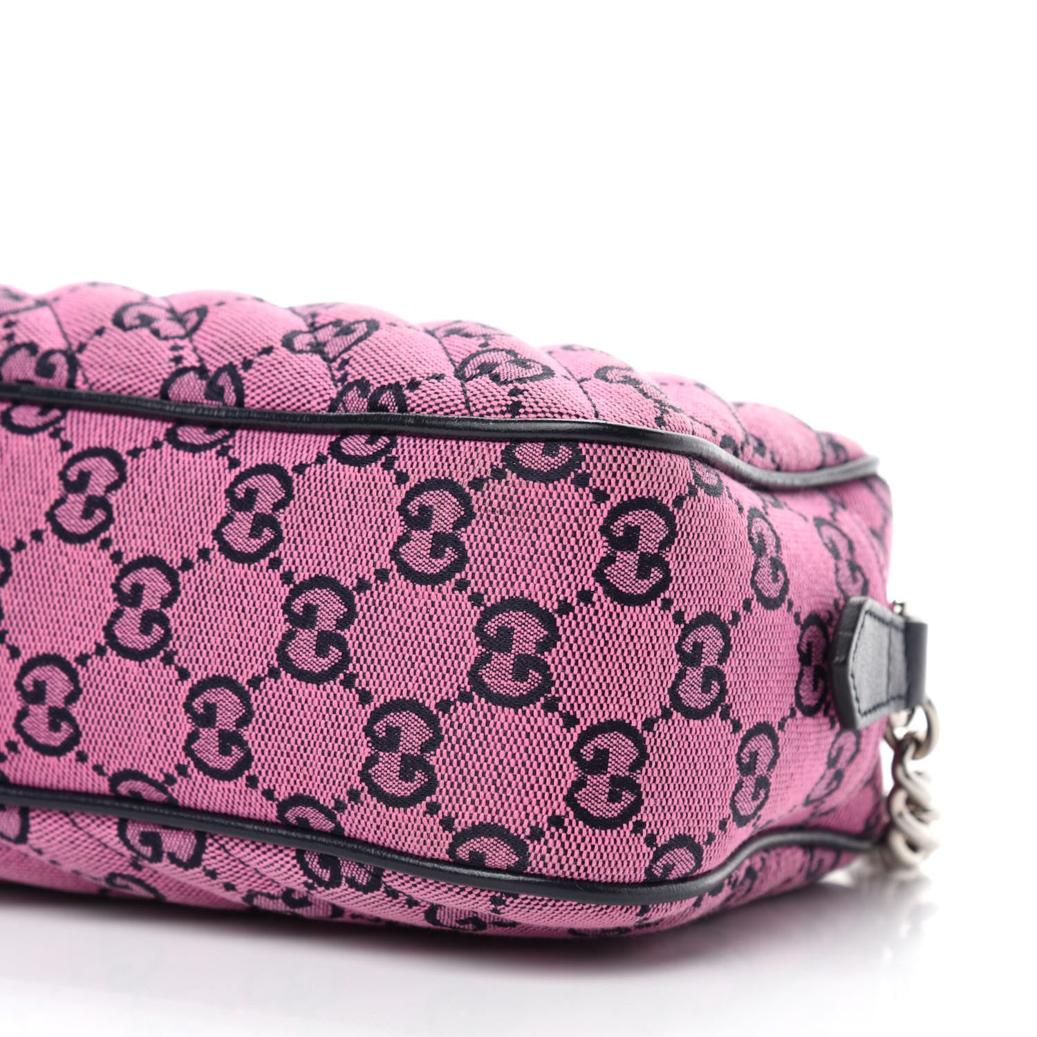 Gucci Monogram Multicolor Matelasse Diagonal Small GG Marmont Chain Shoulder Bag Pink Blue 7 of 11