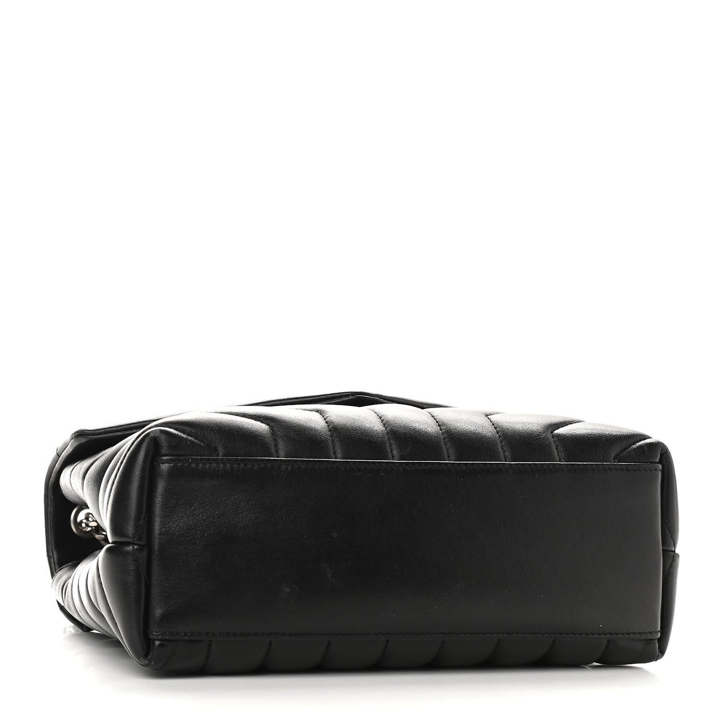 Calfskin Y Quilted Monogram Small Loulou Chain Satchel Black