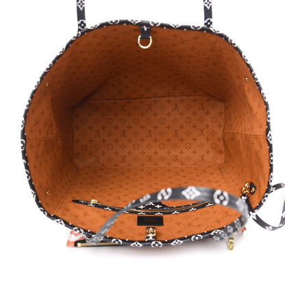 Louis Vuitton Monogram Giant Crafty Neverfull MM Creme Caramel 4 of 9