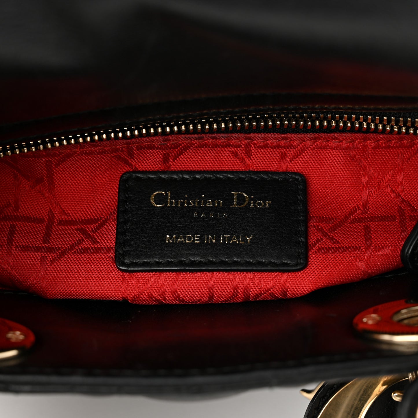 Lambskin Cannage Small Lucky Badges My Lady Dior Black