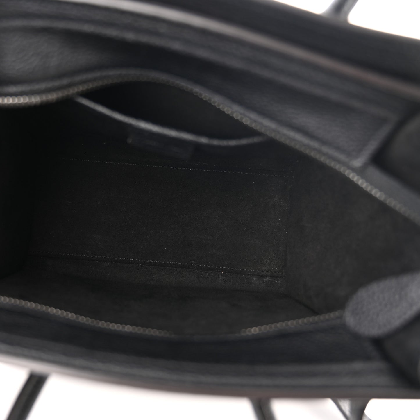 Drummed Calfskin Nano Luggage Black