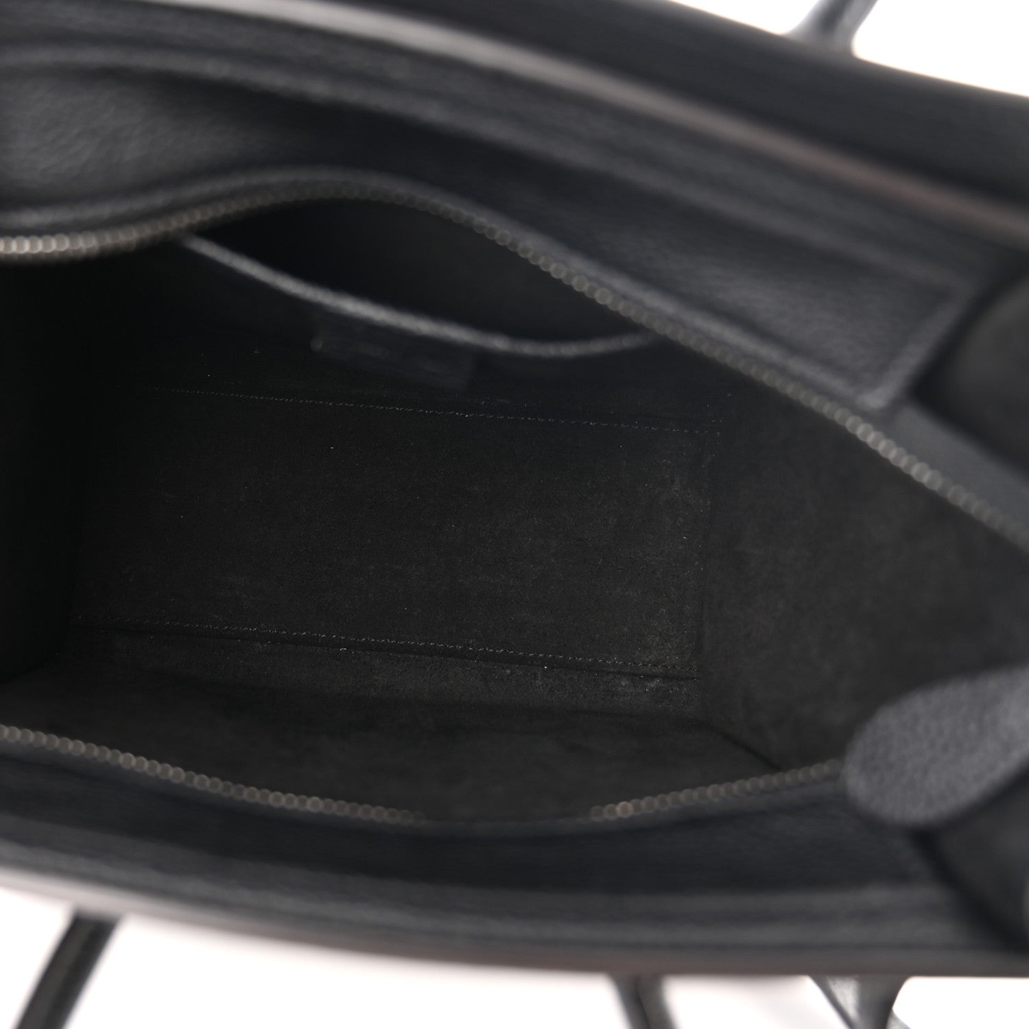 Celine Drummed Calfskin Nano Luggage Black 5 of 11