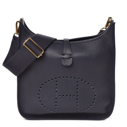 Hermes Taurillon Clemence Evelyne III PM Bleu Nuit 1 of 10