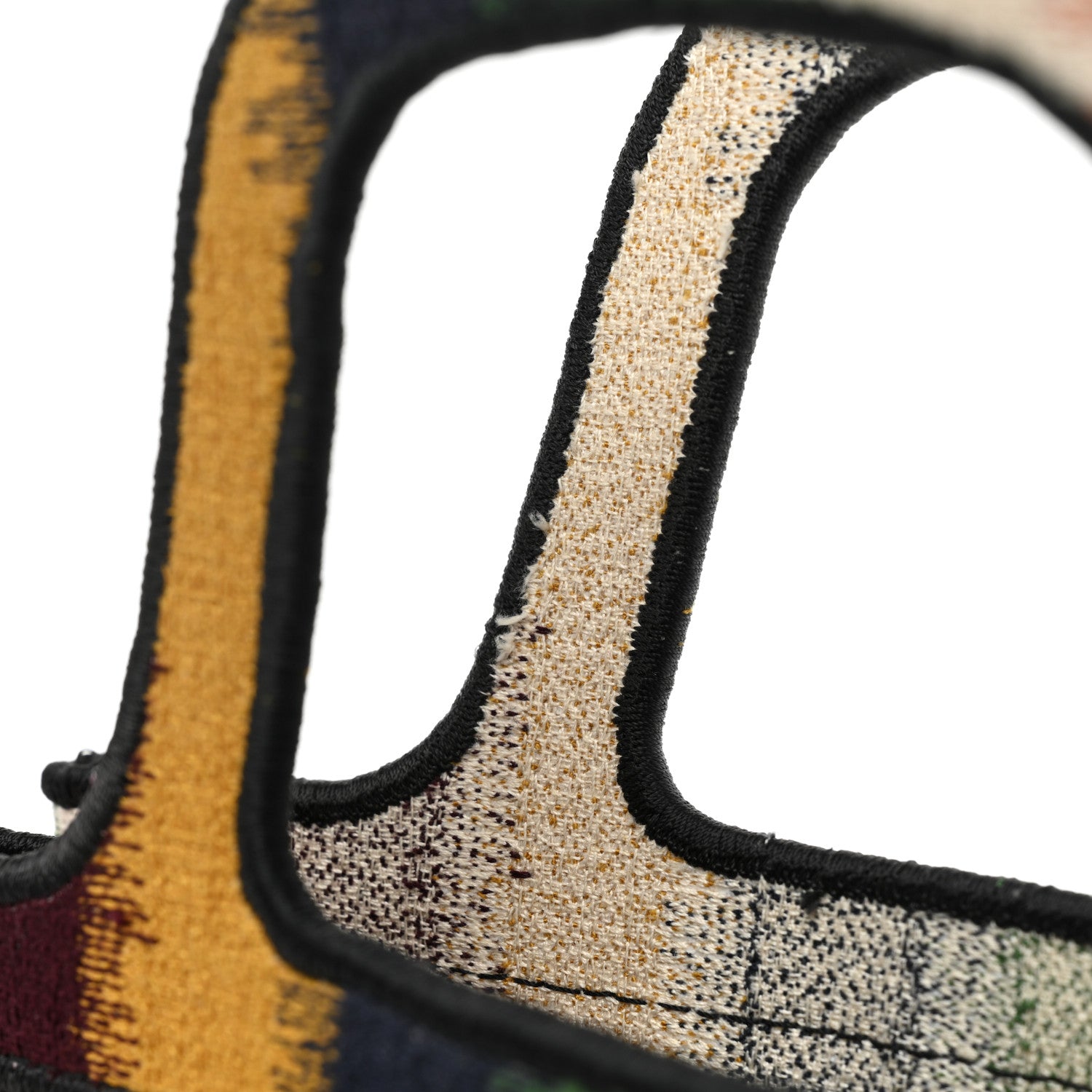 Christian Dior Canvas Embroidered Mini Striped Book Tote Multicolor 16 of 19