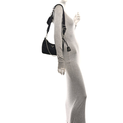Prada Re-Nylon Saffiano Re-Edition 2005 Shoulder Bag Black 2 of 10