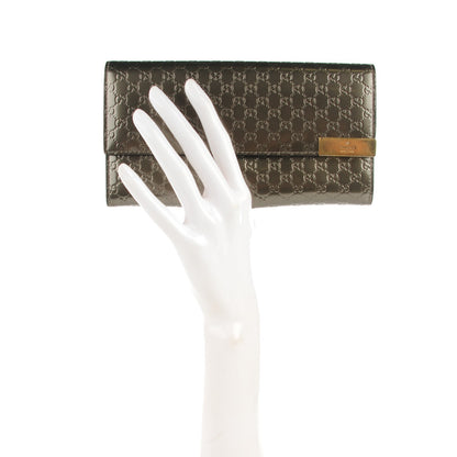 Gucci Metallic Microguccissima Dice Continental Flap Wallet Golden Beige 2 of 7