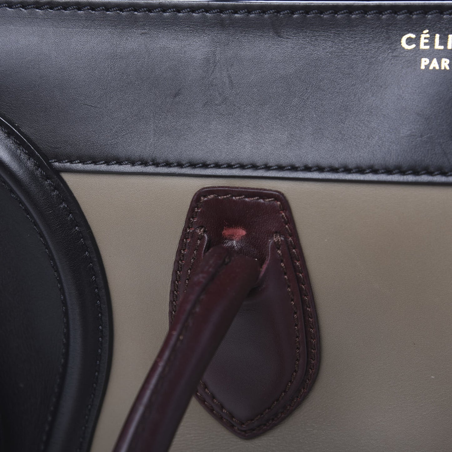 Smooth Calfskin Mini Tri-Color Luggage Grey
