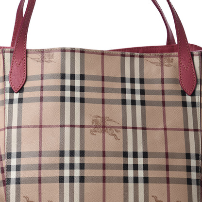 Burberry Haymarket Check Small Canterbury Tote Dark Pink 13 of 13