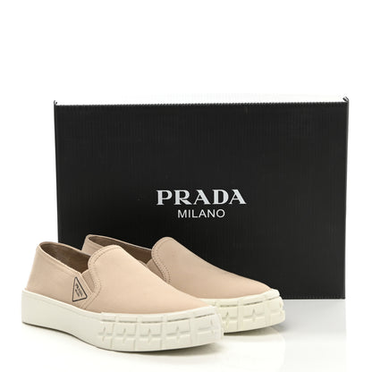 Prada Gabardine Triangle Logo Cassetta Wheel Slip On 35mm Sneakers 35.5 Corda 9 of 9