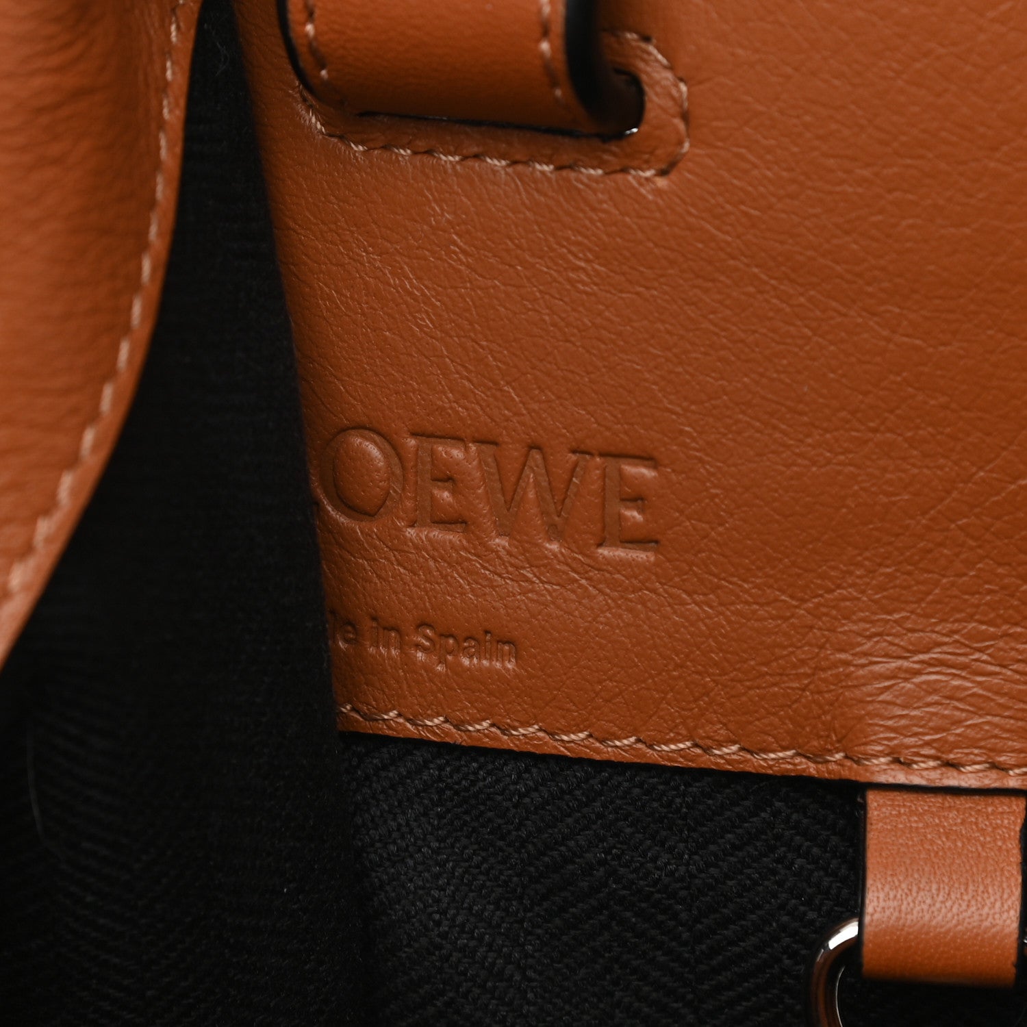 Loewe Grained Calfskin Small Hammock Shoulder Bag Tan 6 of 11