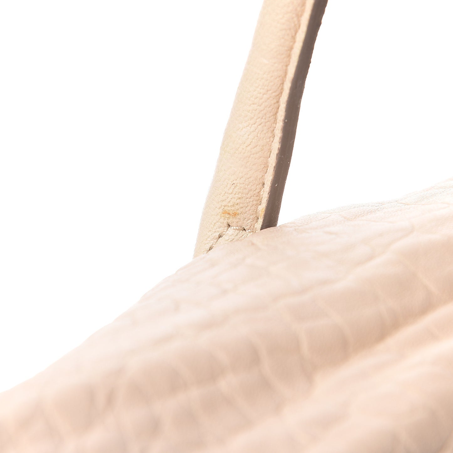 Calfskin Crocodile Embossed Bayswater Snowball White