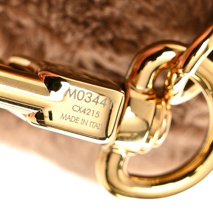 Louis Vuitton Faux Fur LV Oak Snow Bag Charm Key Holder Brown 4 of 5