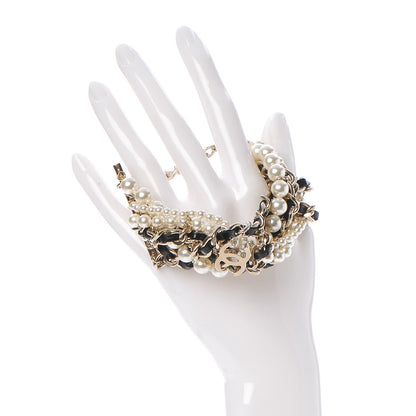 Chanel Pearl CC Multistrand Bracelet Light Gold 2 of 5