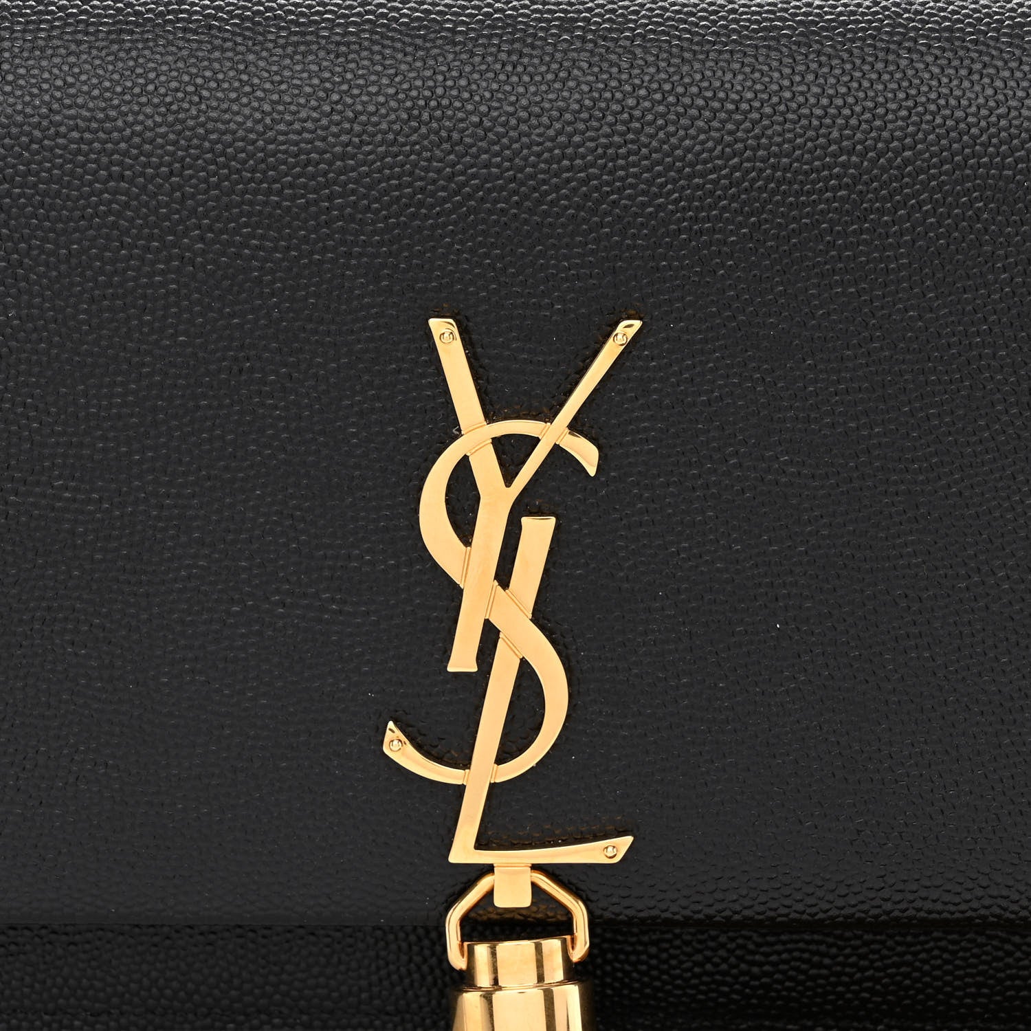 Saint Laurent Grain De Poudre Classic Monogram Kate Tassel Chain Wallet Black 8 of 10