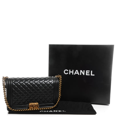 Chanel Lambskin New Medium Boy Flap Bag Black 5 of 8
