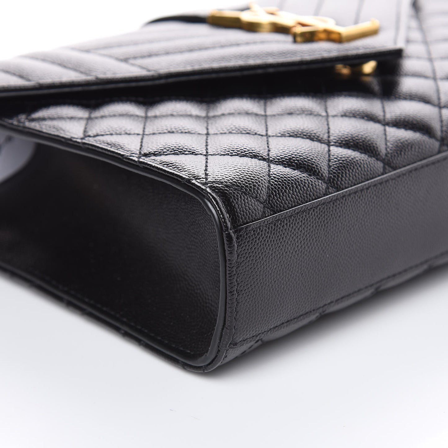 Grain De Poudre Textured Mixed Matelasse Triquilt Medium Monogram Satchel Black