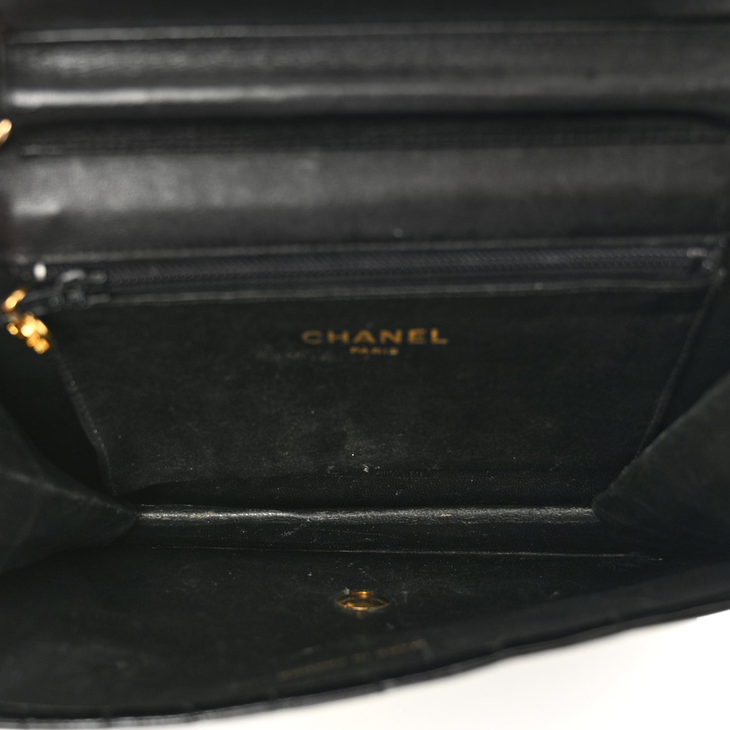 Shiny Crocodile Small Flap Black