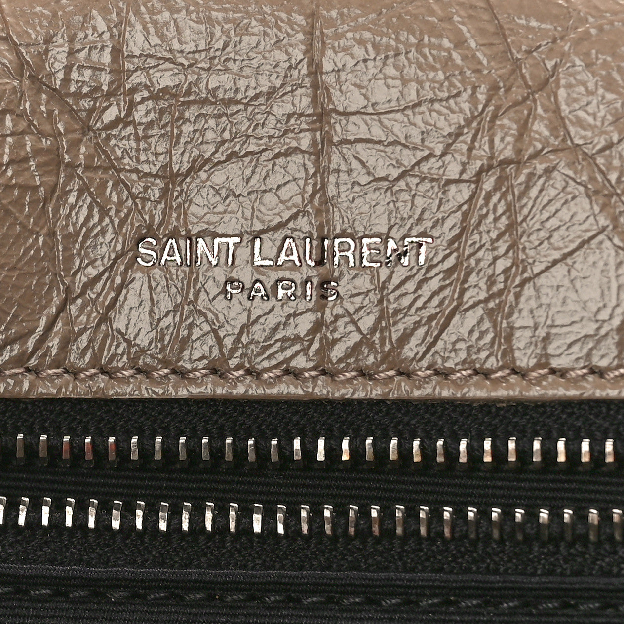Crinkled Calfskin Matelasse Monogram Medium Niki Chain Satchel Light Taupe